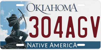 OK license plate 304AGV