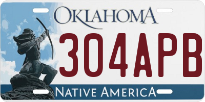 OK license plate 304APB