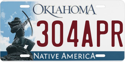 OK license plate 304APR