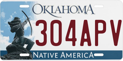 OK license plate 304APV