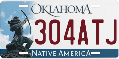 OK license plate 304ATJ