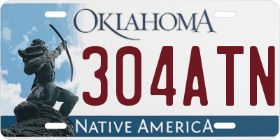 OK license plate 304ATN