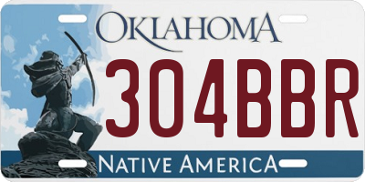 OK license plate 304BBR
