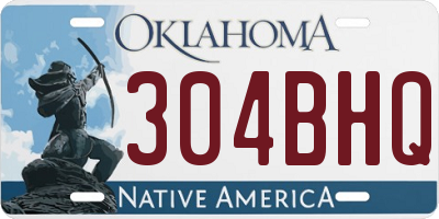 OK license plate 304BHQ