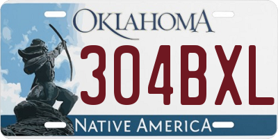 OK license plate 304BXL