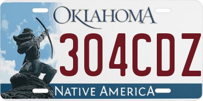 OK license plate 304CDZ