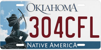 OK license plate 304CFL