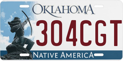 OK license plate 304CGT