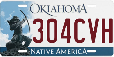 OK license plate 304CVH