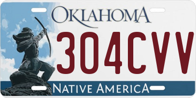 OK license plate 304CVV