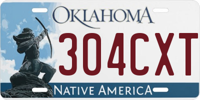 OK license plate 304CXT