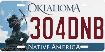 OK license plate 304DNB