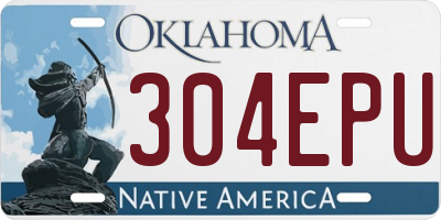 OK license plate 304EPU