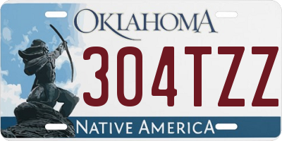 OK license plate 304TZZ