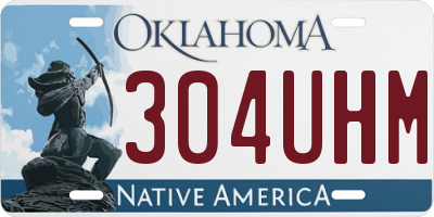 OK license plate 304UHM