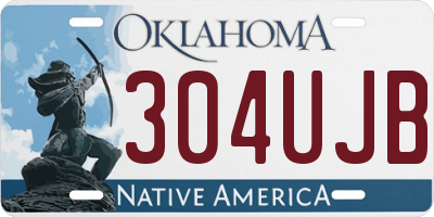 OK license plate 304UJB