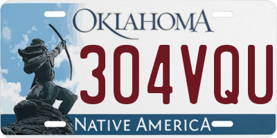 OK license plate 304VQU