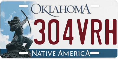 OK license plate 304VRH
