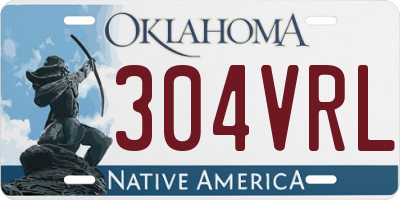 OK license plate 304VRL