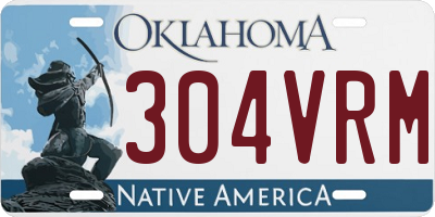 OK license plate 304VRM