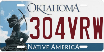 OK license plate 304VRW