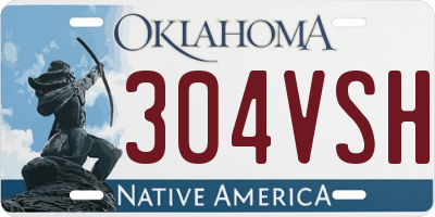 OK license plate 304VSH