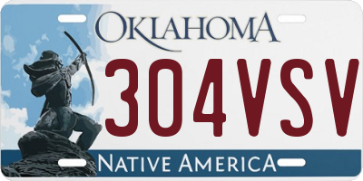 OK license plate 304VSV