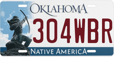 OK license plate 304WBR