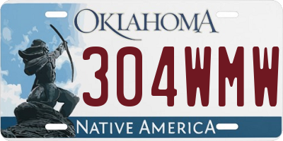 OK license plate 304WMW