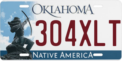 OK license plate 304XLT