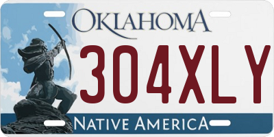 OK license plate 304XLY