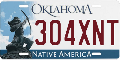 OK license plate 304XNT