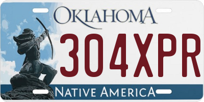OK license plate 304XPR
