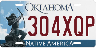 OK license plate 304XQP