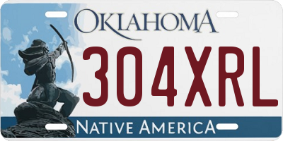 OK license plate 304XRL