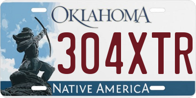 OK license plate 304XTR