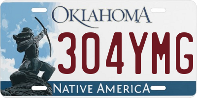 OK license plate 304YMG
