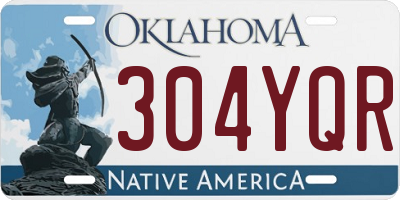 OK license plate 304YQR