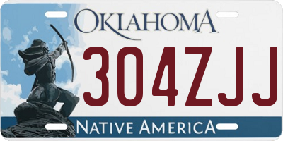OK license plate 304ZJJ