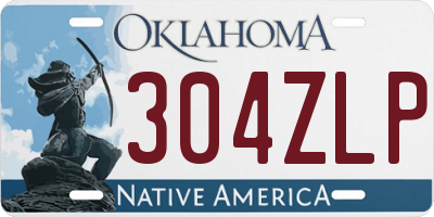 OK license plate 304ZLP