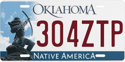 OK license plate 304ZTP