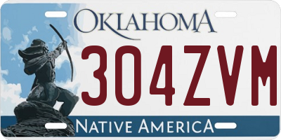 OK license plate 304ZVM