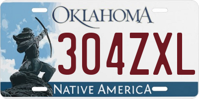 OK license plate 304ZXL