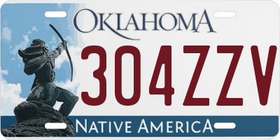 OK license plate 304ZZV