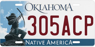 OK license plate 305ACP