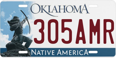 OK license plate 305AMR