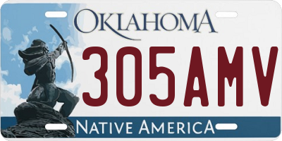 OK license plate 305AMV