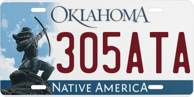 OK license plate 305ATA