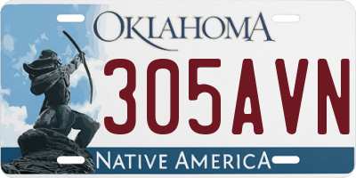 OK license plate 305AVN