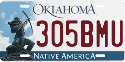 OK license plate 305BMU